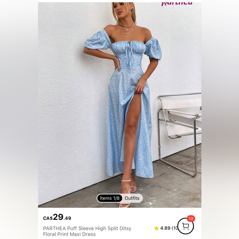 Summer blue dress